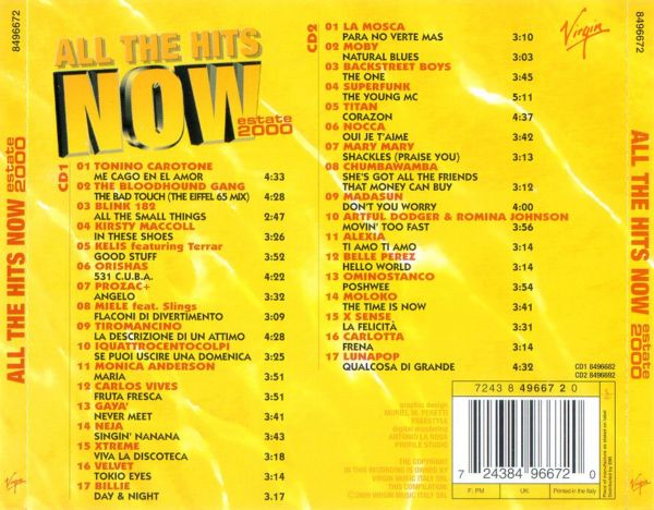 Various Artists All The Hits Now Estate 2000 2000 