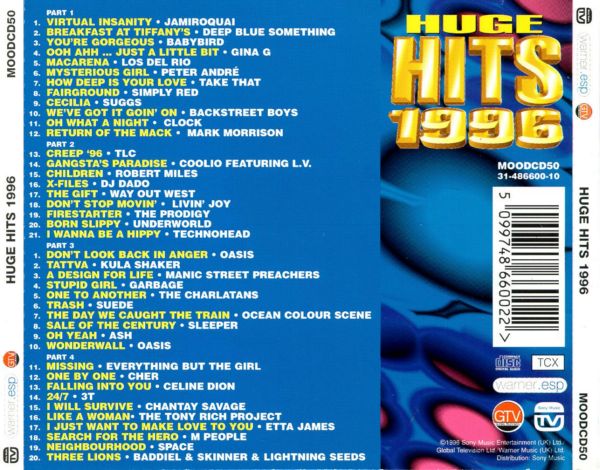 Various Artists Huge Hits 1996 1996 