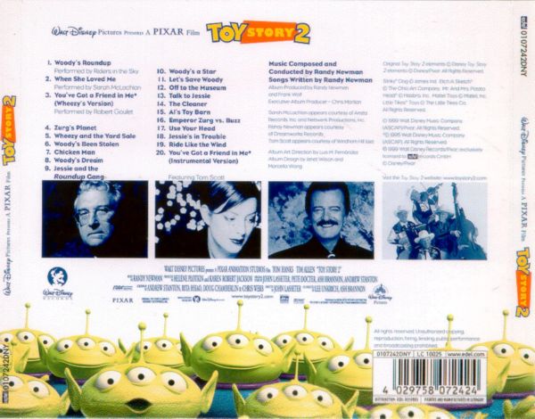 Randy Newman Soundtrack Toy Story 2 1999